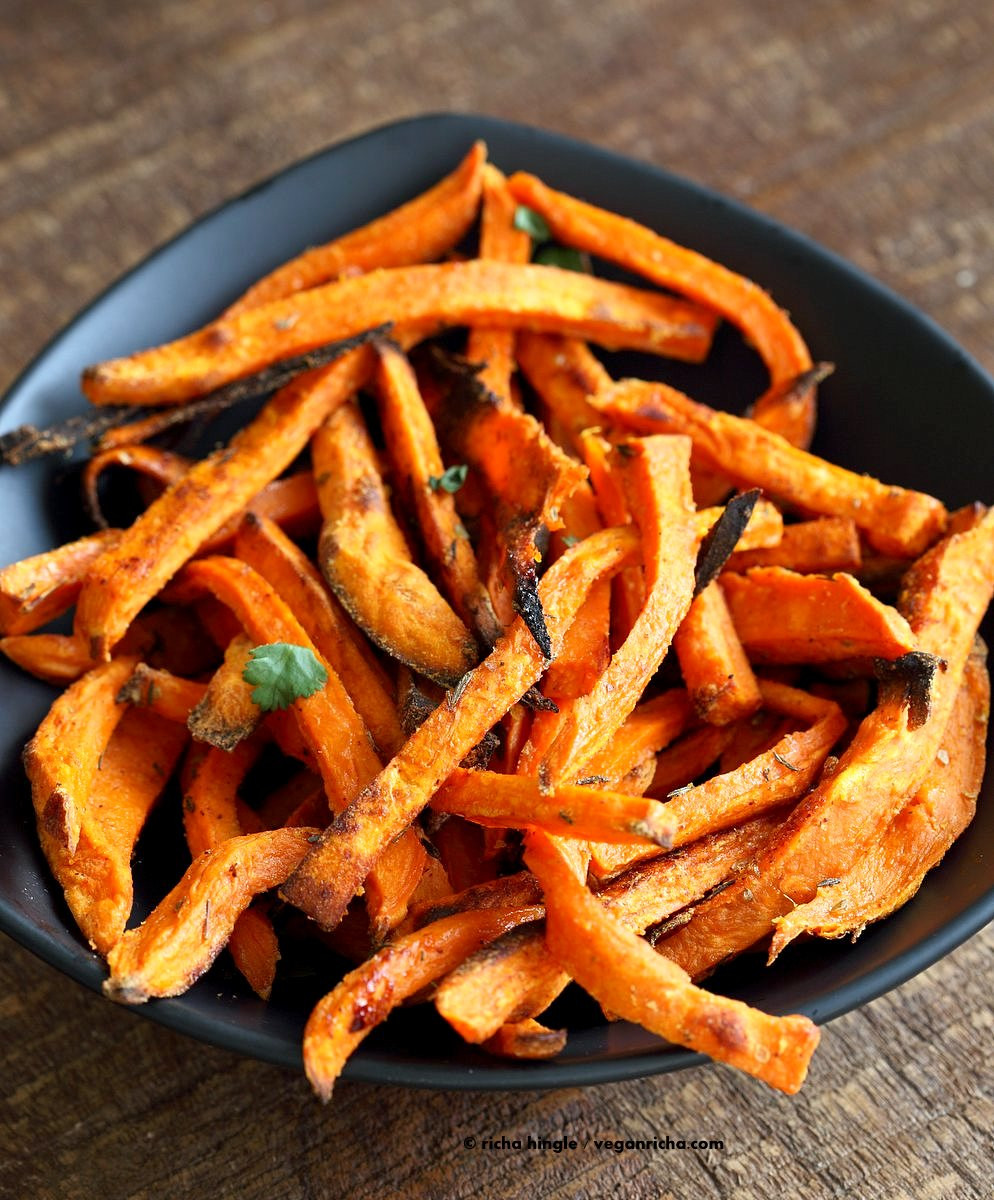 Sweet Potato Oven Fries
 Baked Sweet Potato Fries with Chipotle Ranch Vegan Richa