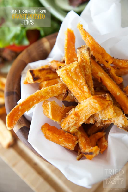 Sweet Potato Oven Fries
 Oven Baked Crispy Sweet Potato Fries Tried and Tasty