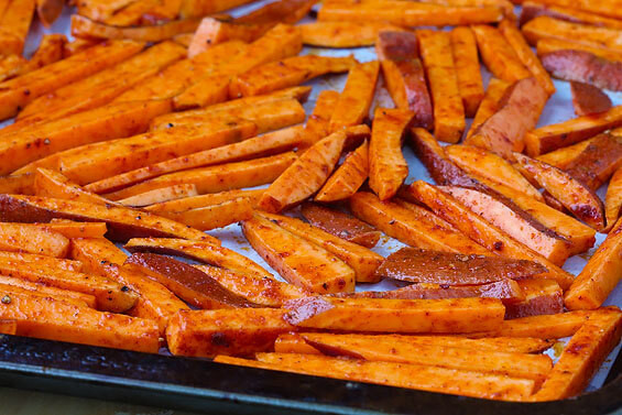 Sweet Potato Oven Fries
 Oven Baked Sweet Potato Fries