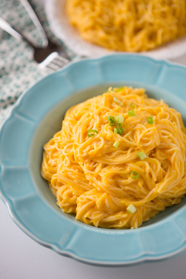 Sweet Potato Pasta
 Brown Butter Sweet Potato Alfredo Table for Two