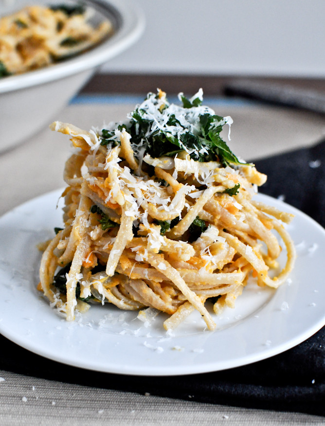 Sweet Potato Pasta
 Sweet Potato Cream Pasta with Crispy Kale How Sweet Eats