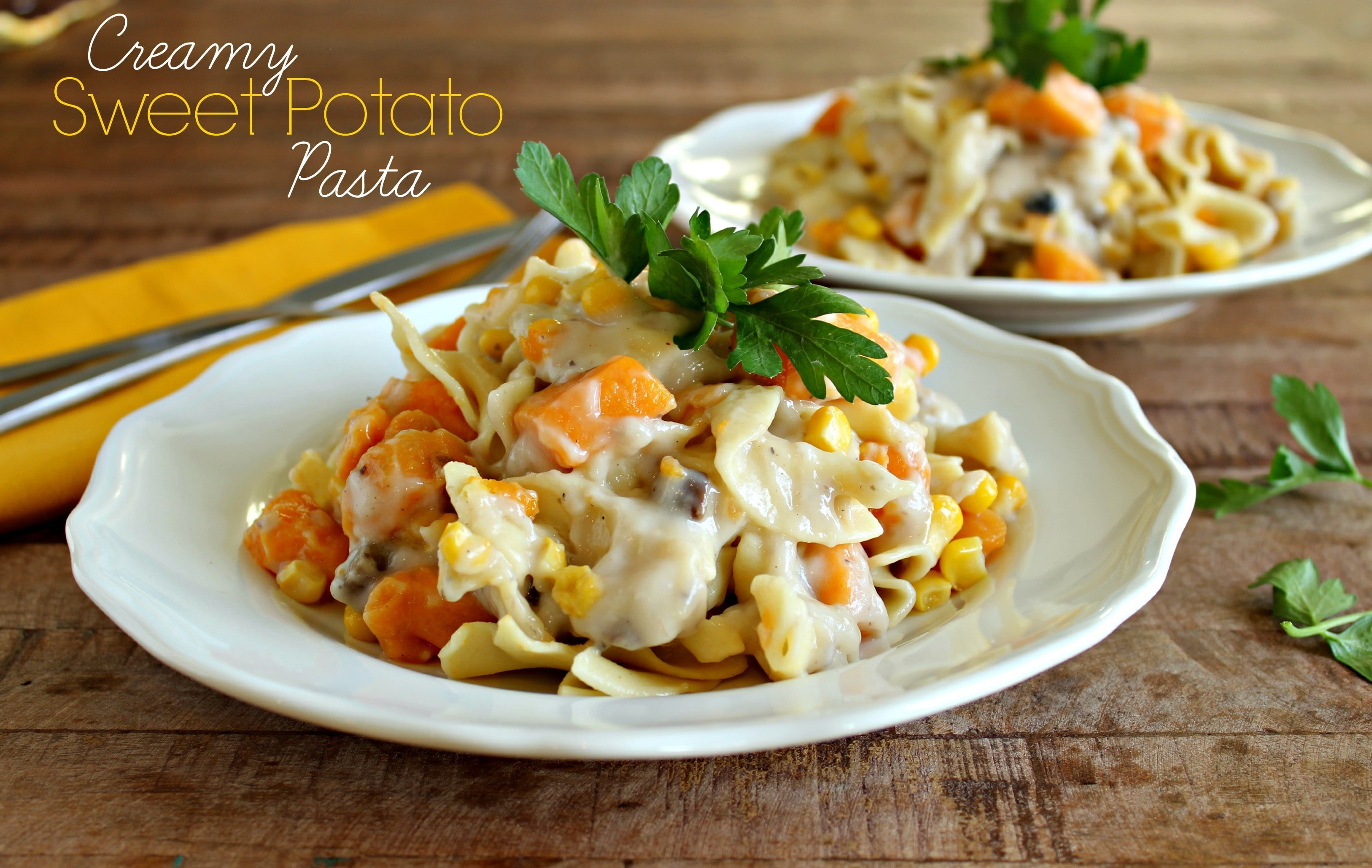 Sweet Potato Pasta
 Creamy Sweet Potato Pasta Chelsea s Messy Apron