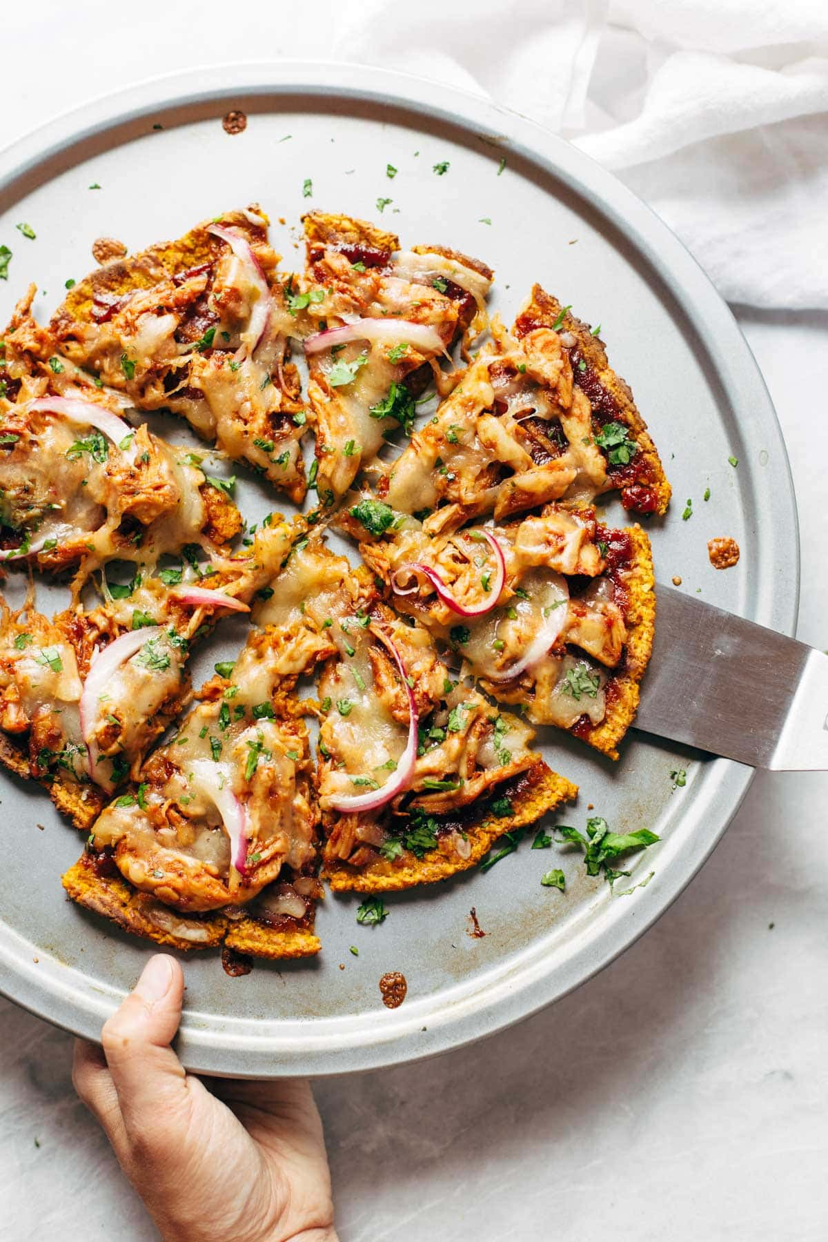 Sweet Potato Pizza
 BBQ Chicken Sweet Potato Pizza Pinch of Yum