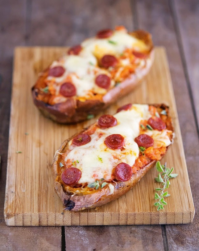 Sweet Potato Pizza
 The Iron You Pizza Sweet Potato Skins