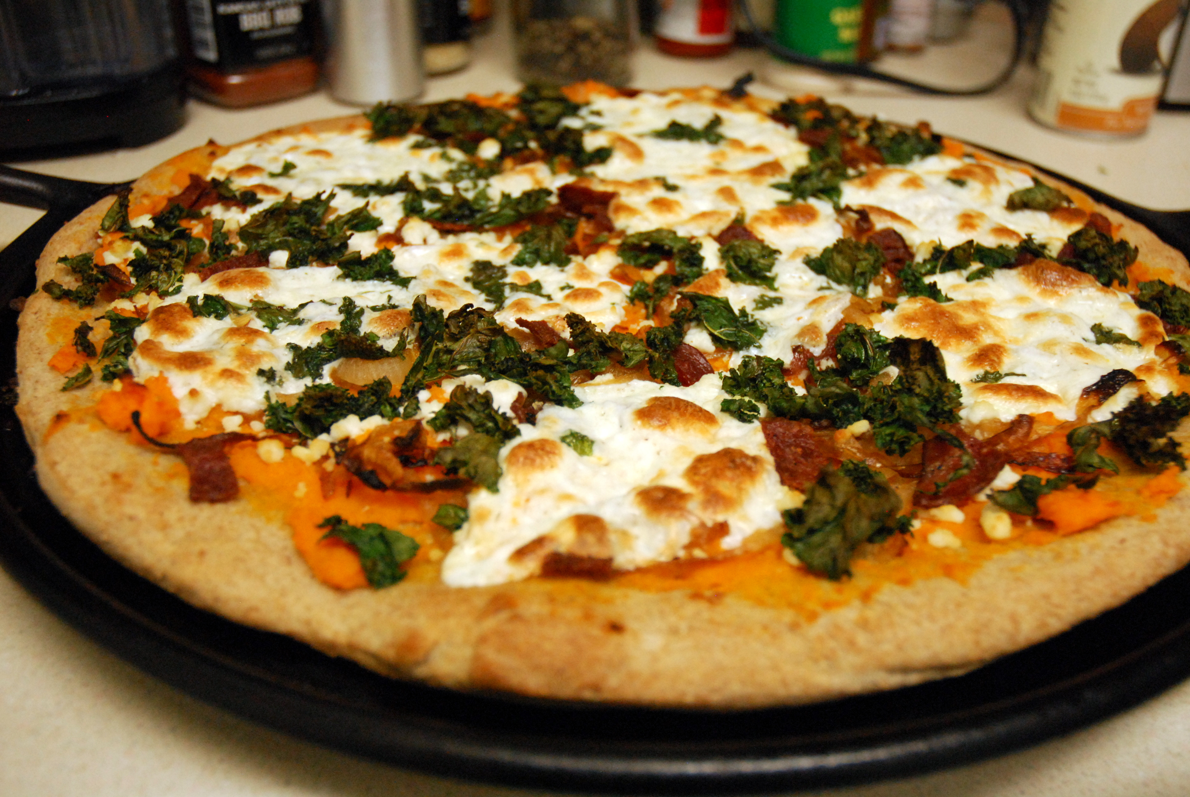 Sweet Potato Pizza
 Rustic Pizza with Sweet Potato Sauce