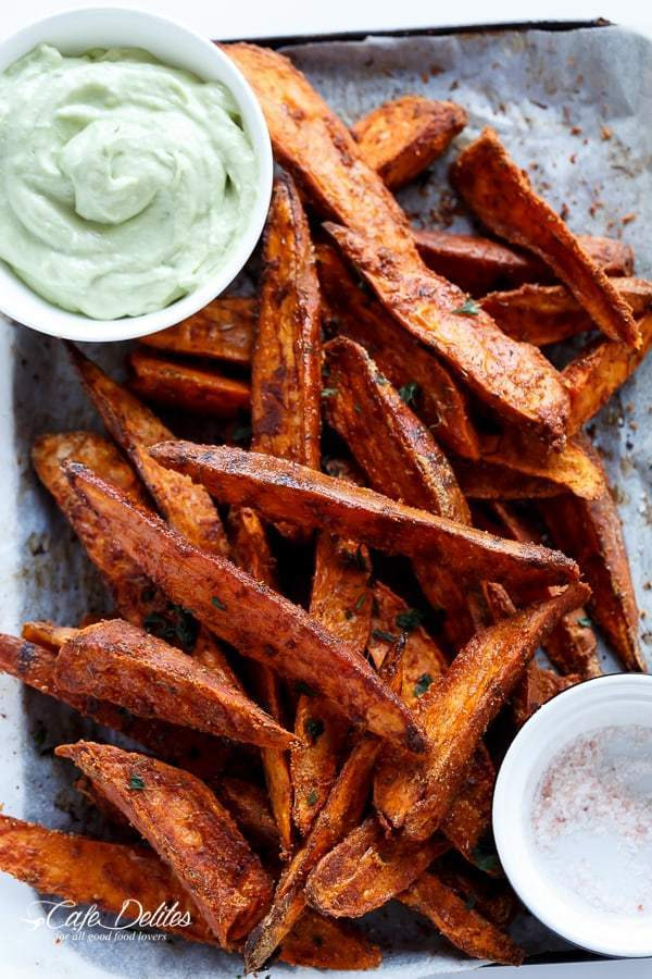 Sweet Potato Restaurant
 Crispy Sweet Potato Wedges with Garlic Avocado Aioli