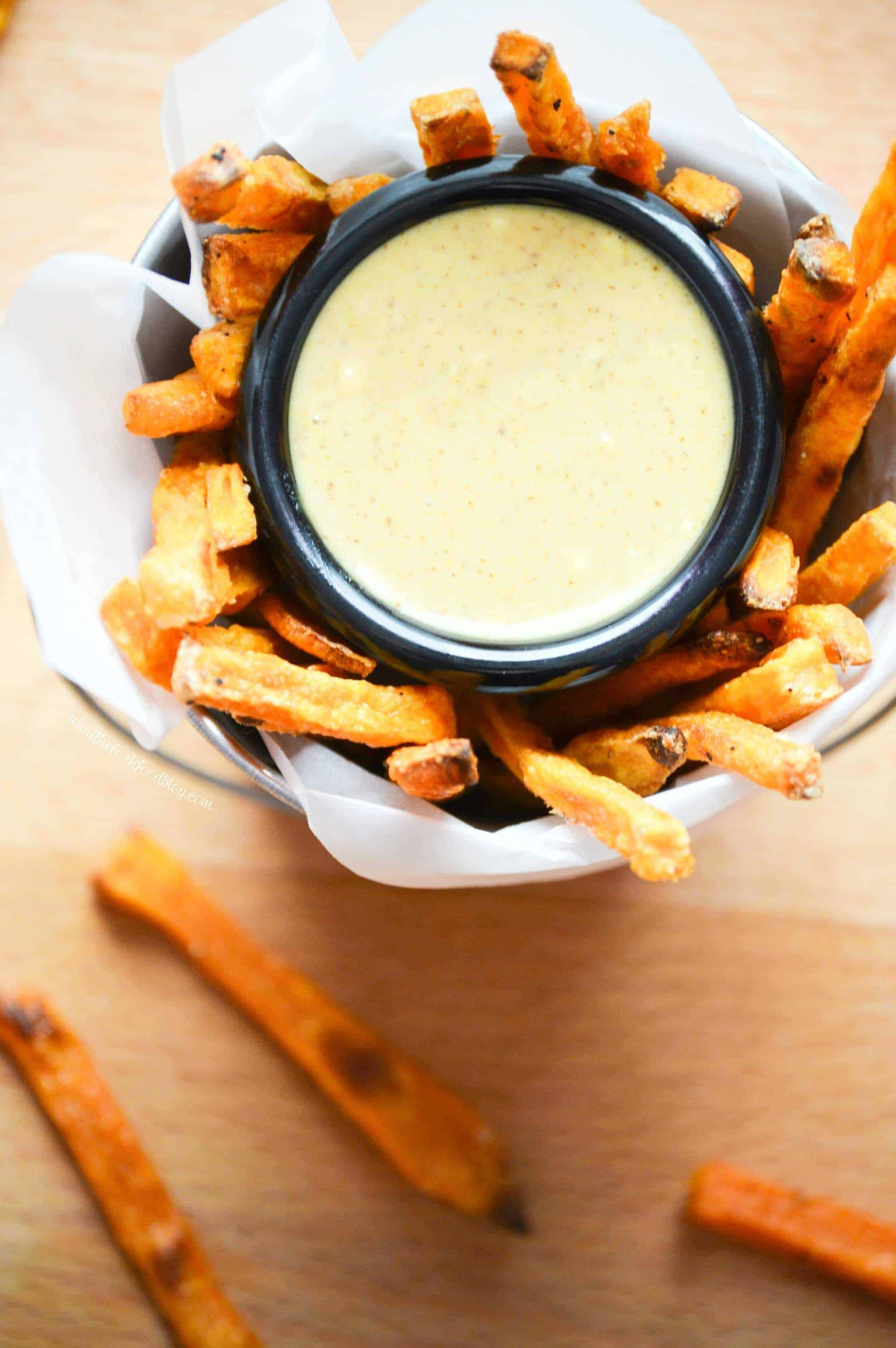 Sweet Potato Sauces
 Baked Sweet Potato Fries with Maple Mustard Dipping Sauce