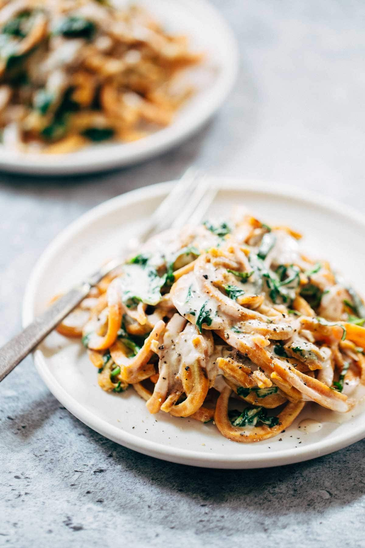 Sweet Potato Sauces
 Creamy Spinach Sweet Potato Noodles with Cashew Sauce