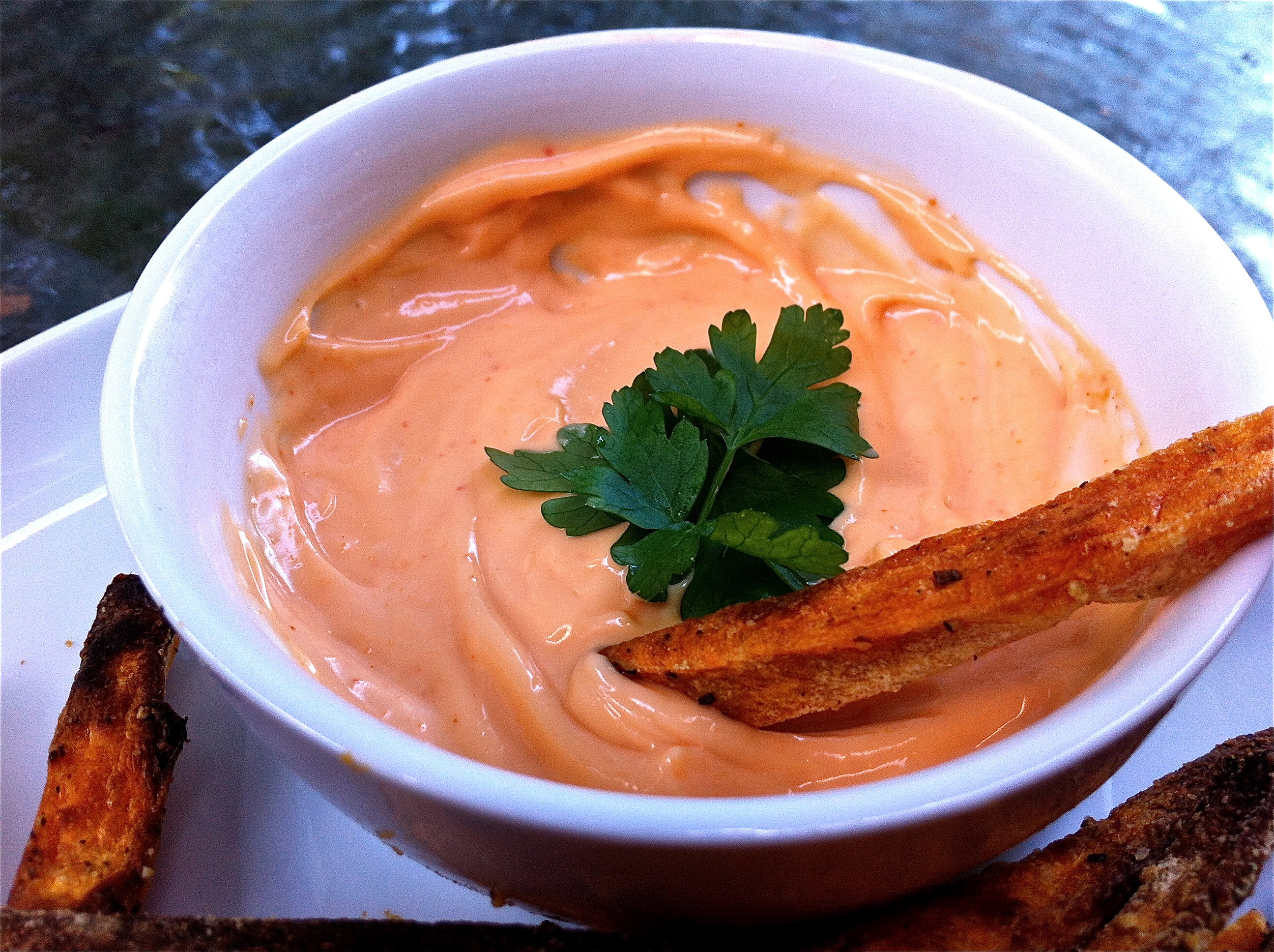 Sweet Potato Sauces
 Sweet Potato Fries with Sriracha Mayo Dipping Sauce – Food