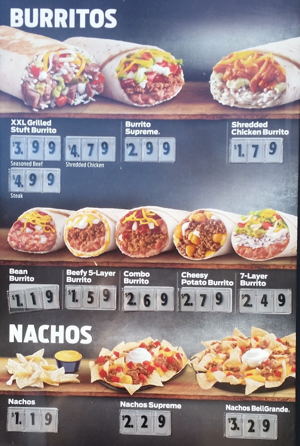 Taco Bell Dessert Menu
 Fast Food Source fast food menus and blogs Taco Bell Menu