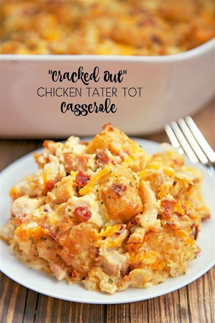 Tater Tot Casserole With Cream Of Chicken
 Cracked out Tater tot casserole and Tater tots on Pinterest