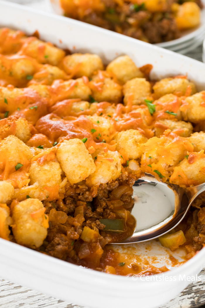 Tater Tots Casserole
 Tater Tot Sloppy Joe Casserole