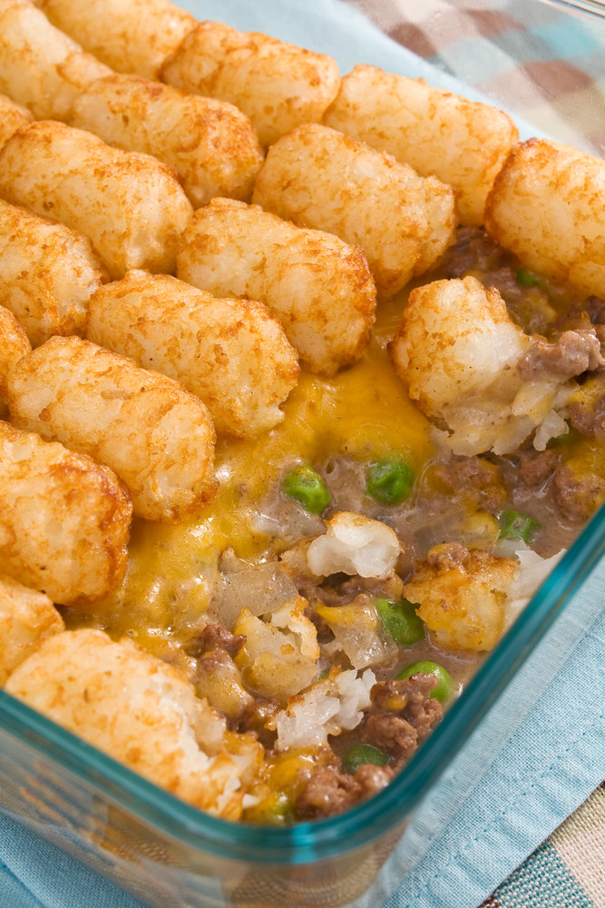 Tater Tots Casserole
 Ground Beef and Tater Tot Casserole Gluten Free