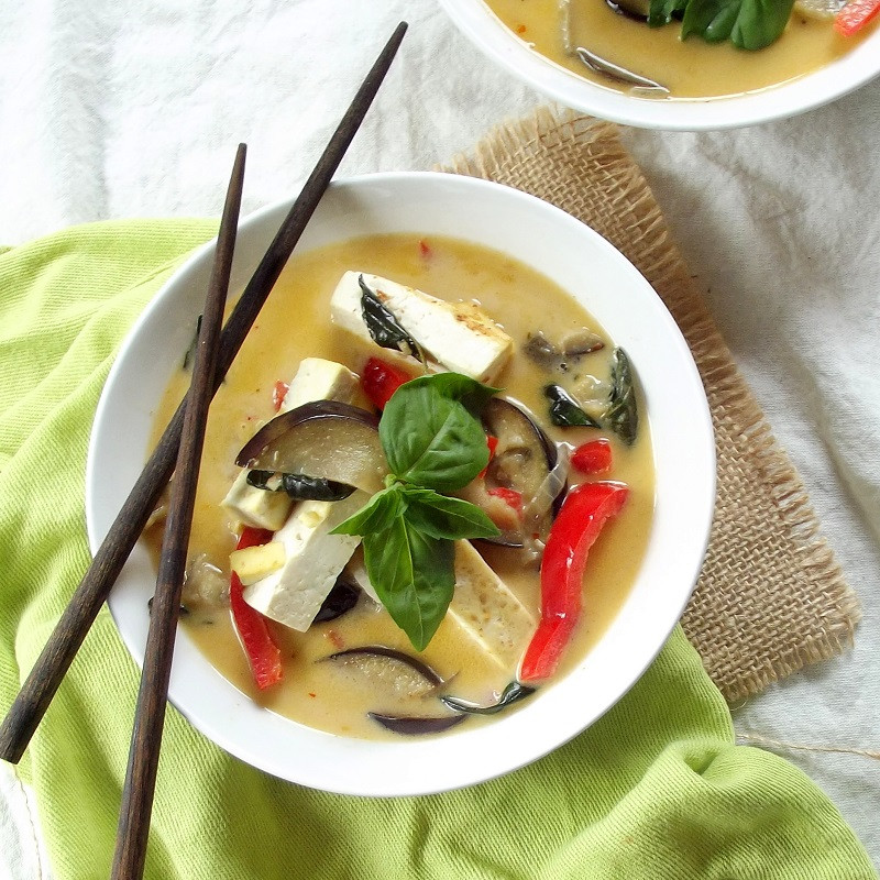 Thai Eggplant Curry
 Thai Red Curry with Tofu and Eggplant Connoisseurus Veg