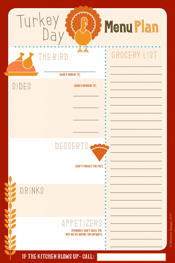 Thanksgiving Dinner List
 6 Best of Thanksgiving Printable List
