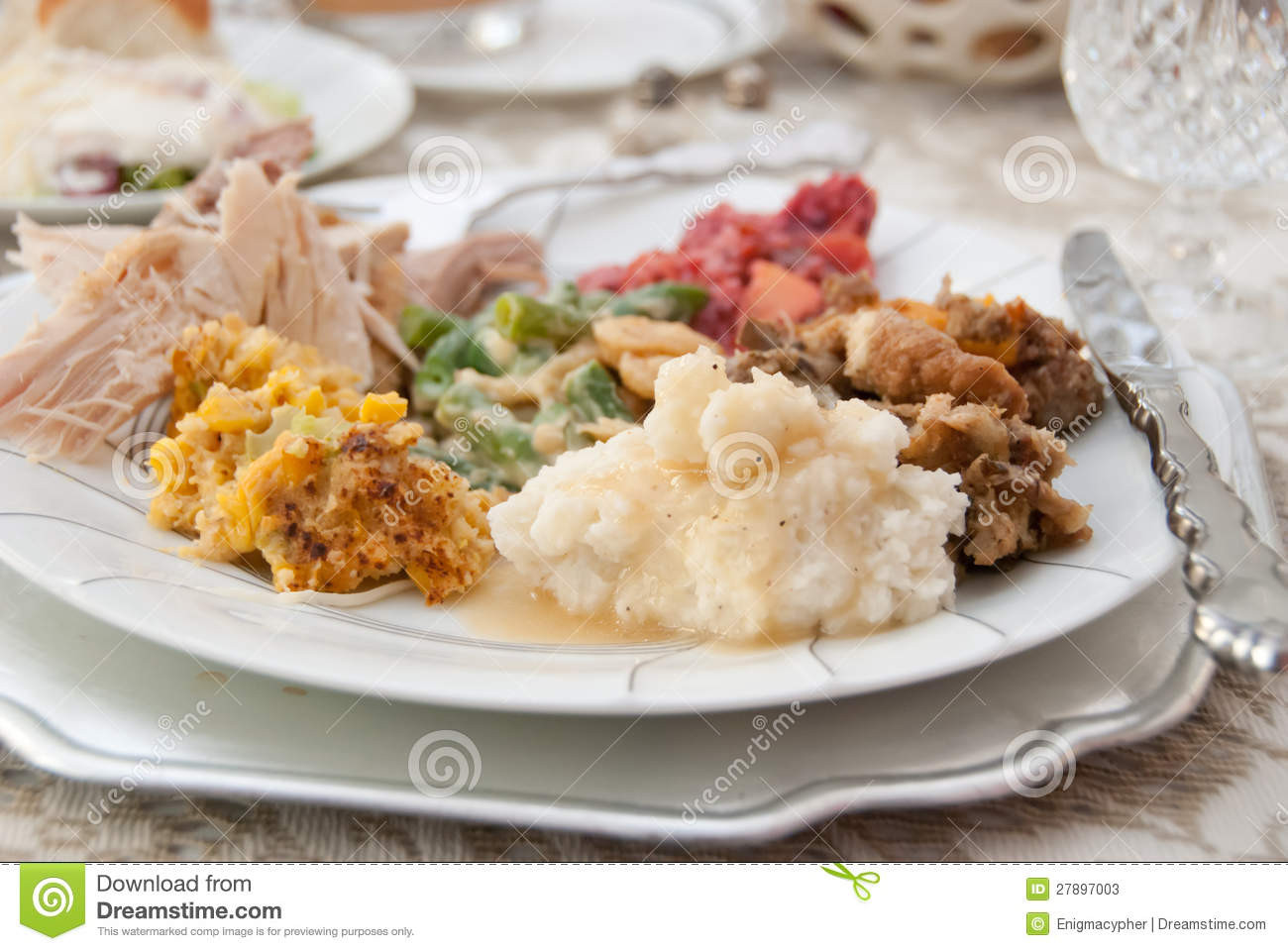 Thanksgiving Dinner Plates
 Thanksgiving Dinner Plate Stock s Image