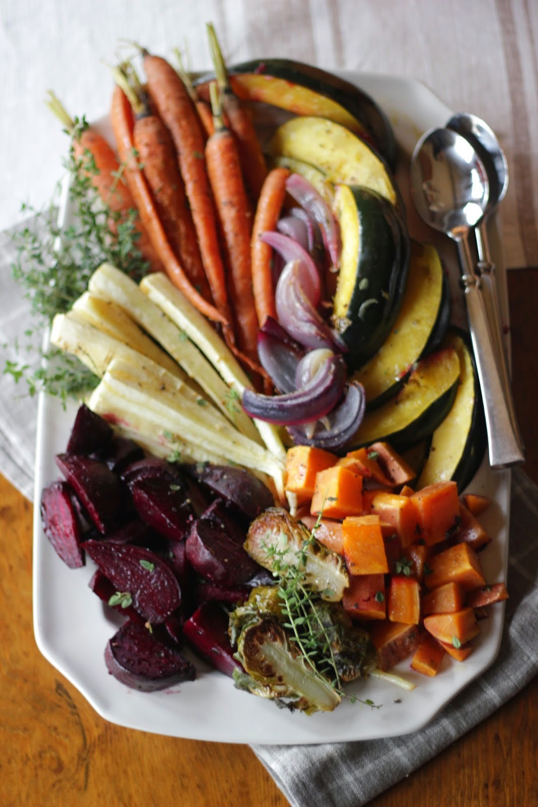 Thanksgiving Roasted Vegetables
 Jenny Steffens Hobick Roasted Root Ve able Platter with