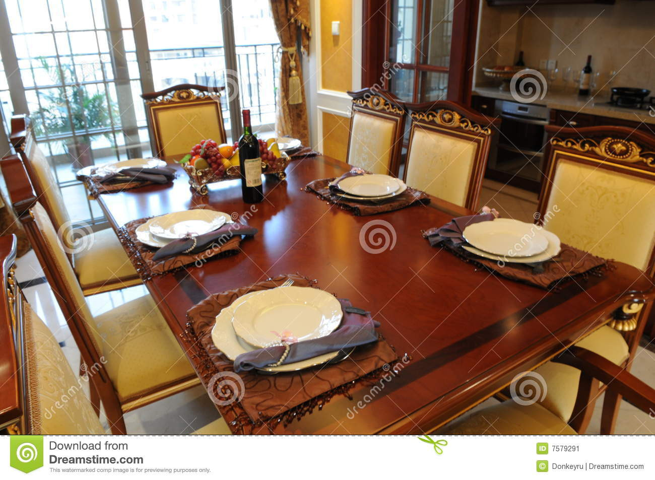 The Dinner Table
 The Dinner Table Setting Stock Image Image