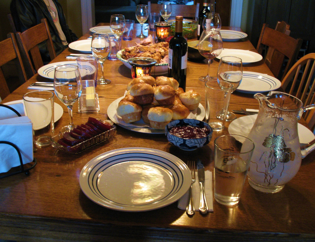 The Dinner Table
 Thanksgiving Table With Food