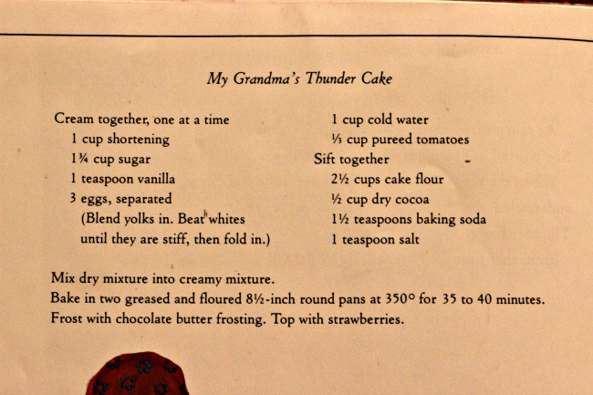 Thunder Cake Recipe
 Thunder Cake Book and Recipe