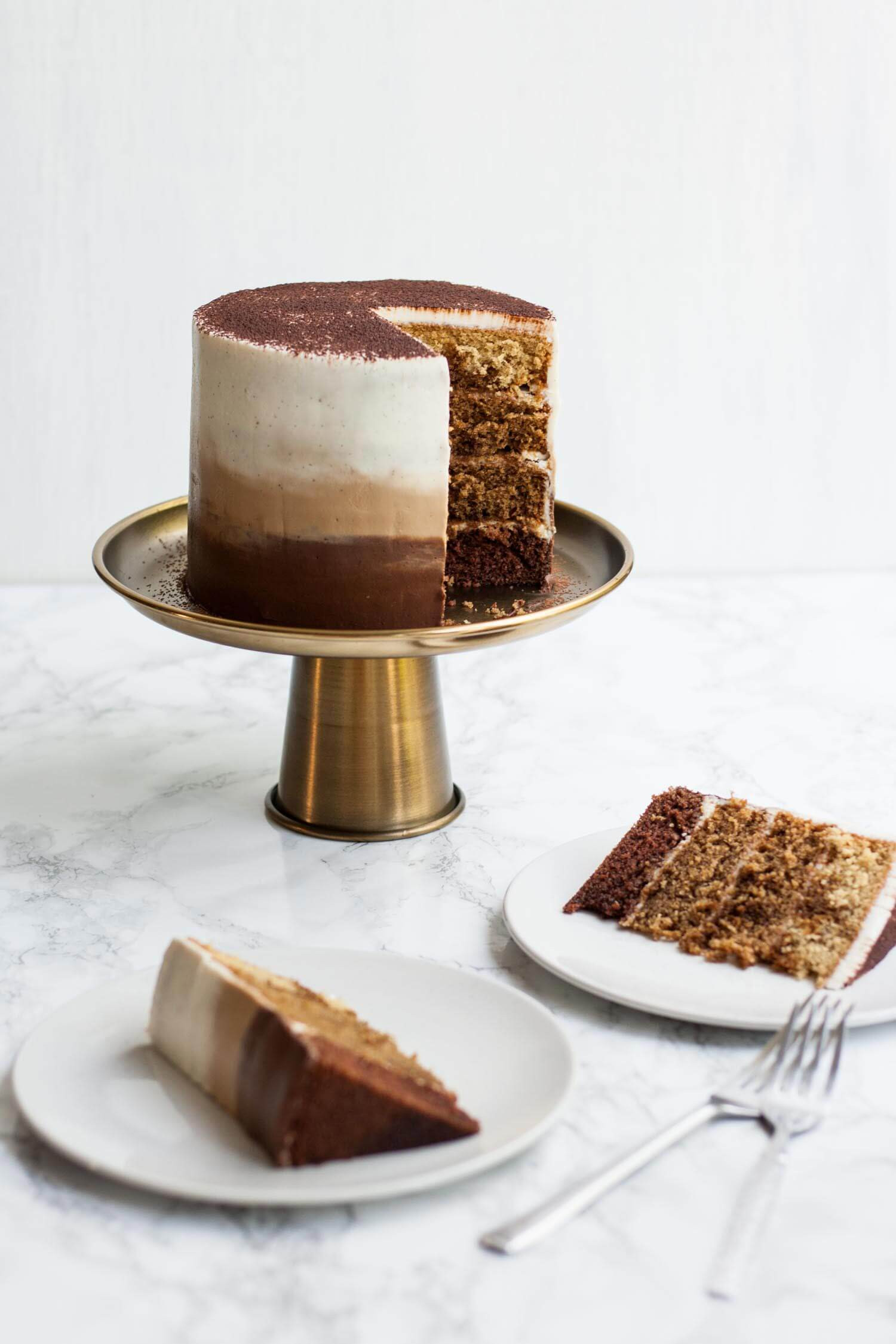 Tiramisu Cake Recipe
 Tiramisu Layer Cake with Ombre Mascarpone Frosting Eat