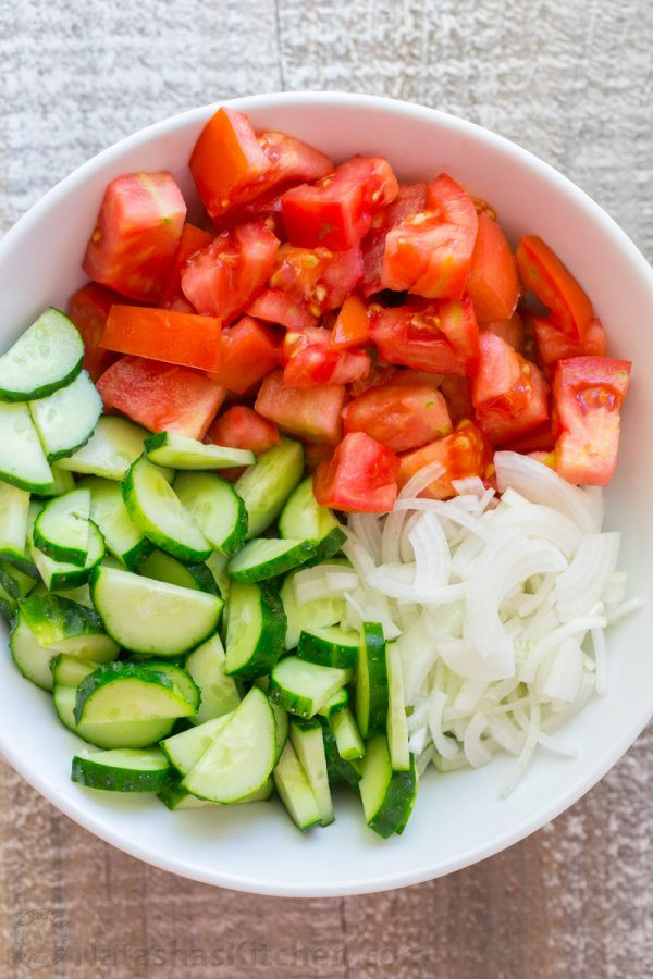 Tomato Onion Cucumber Salad
 Creamy Cucumber and Tomato Salad