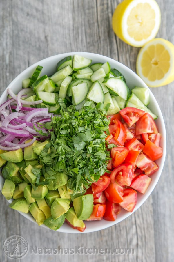 Tomato Onion Cucumber Salad
 Cucumber Tomato Avocado Salad NatashasKitchen