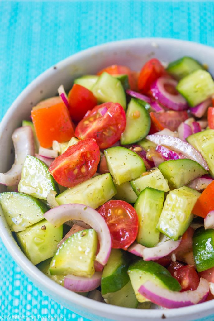 Tomato Onion Cucumber Salad
 Tomato Cucumber ion Salad