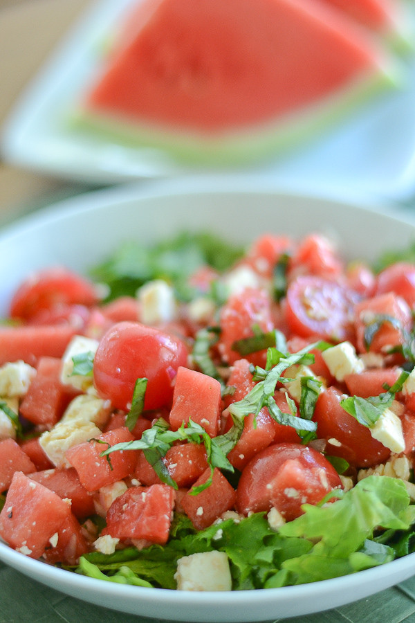 Tomato Watermelon Salad
 Tomato Watermelon Salad with Feta Salu Salo Recipes