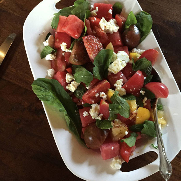 Tomato Watermelon Salad
 Pruning Mid Summer Tomatoes & Summer Salad Recipe