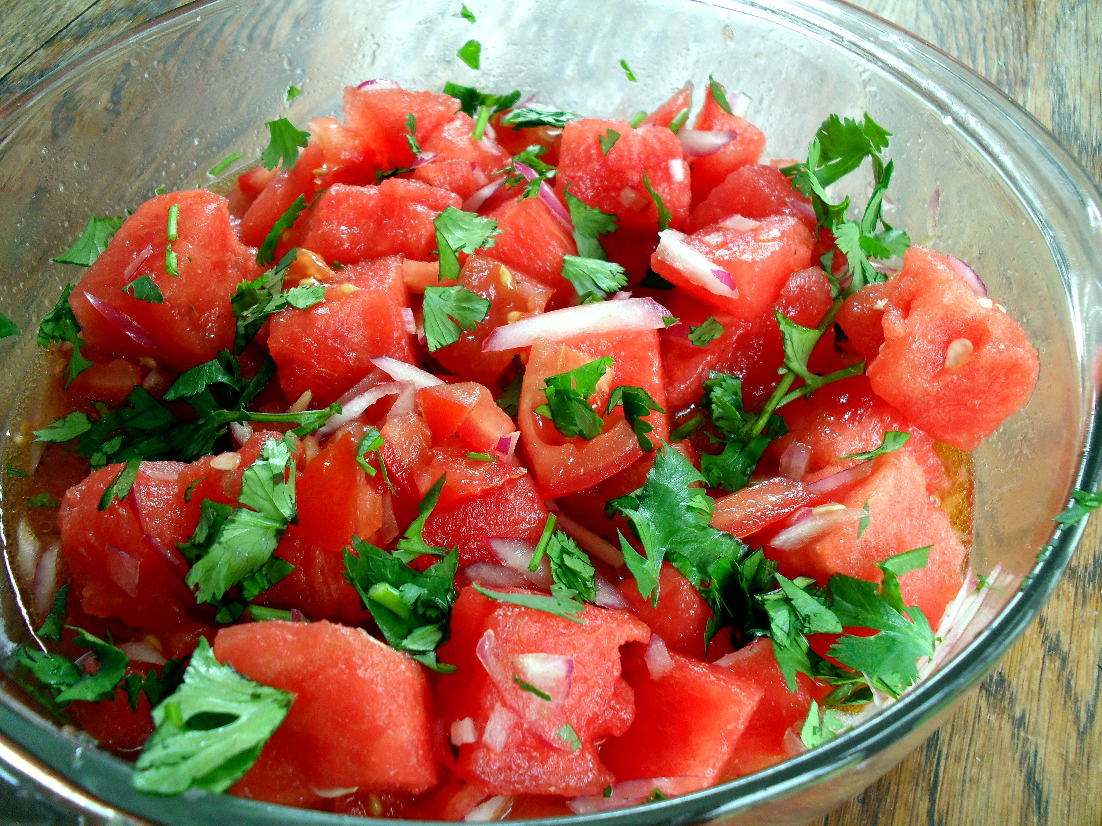 Tomato Watermelon Salad
 Watermelon & Tomato Salad