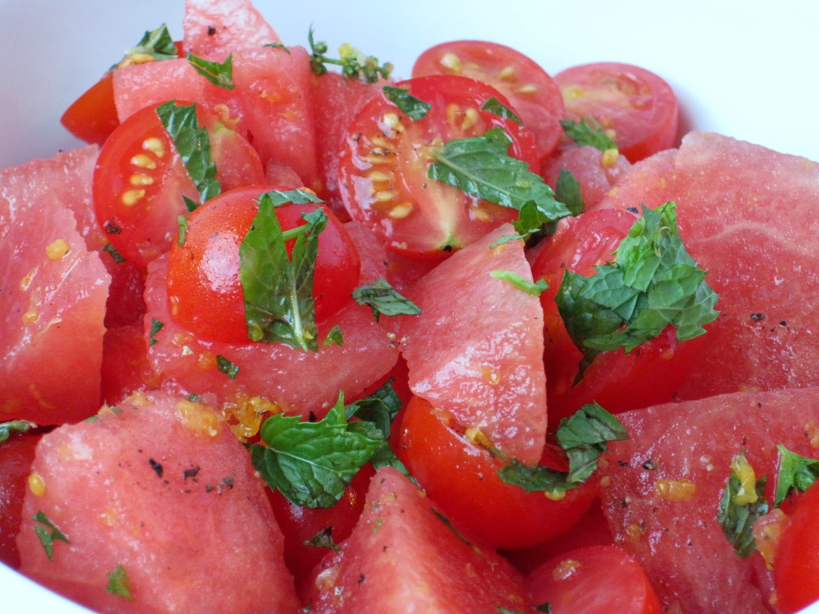 Tomato Watermelon Salad
 Watermelon and Tomato Salad