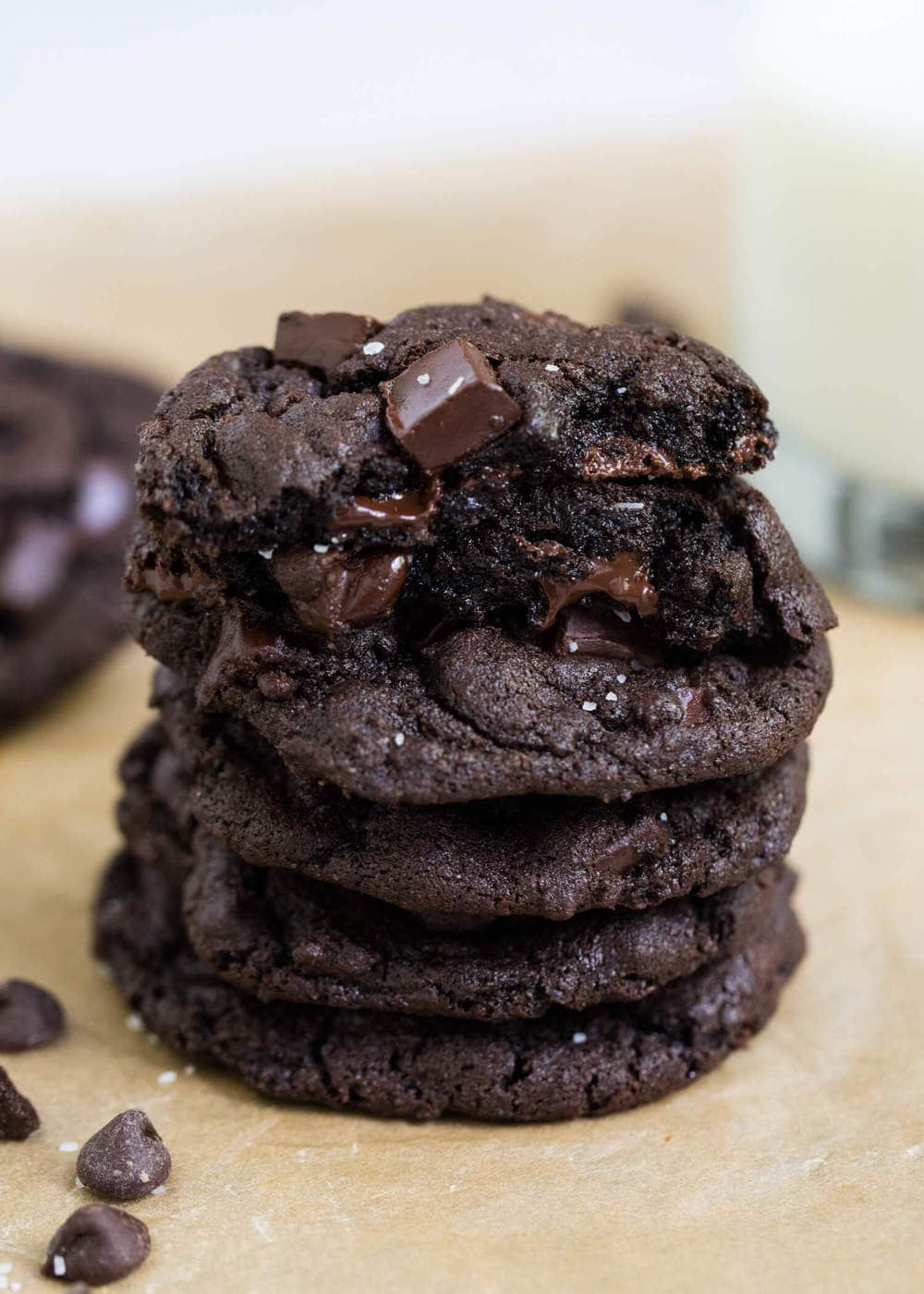 Triple Chocolate Cookies
 Triple chocolate chip cookies I Heart Nap Time