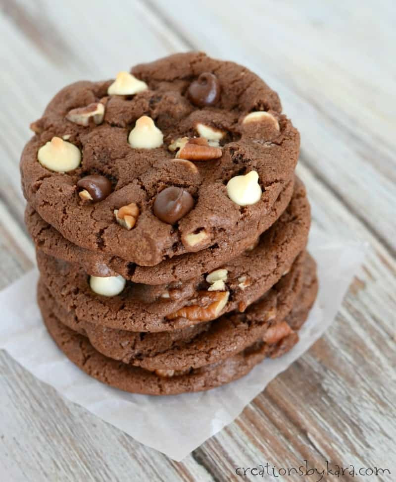 Triple Chocolate Cookies
 Triple Chocolate Chocolate Chip Cookies