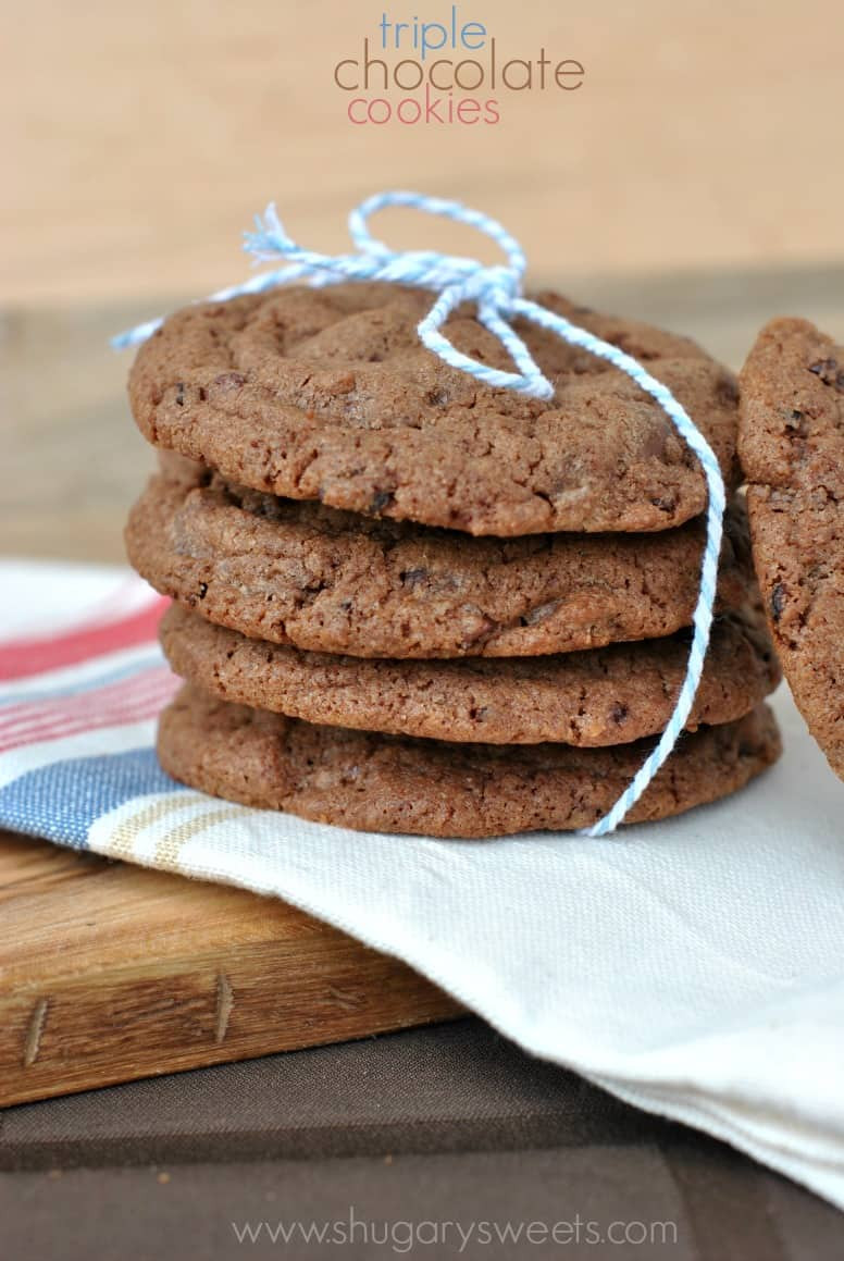 Triple Chocolate Cookies
 Triple Chocolate Cookies Shugary Sweets