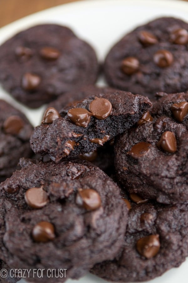 Triple Chocolate Cookies
 Triple Dark Chocolate Pudding Cookies Crazy for Crust