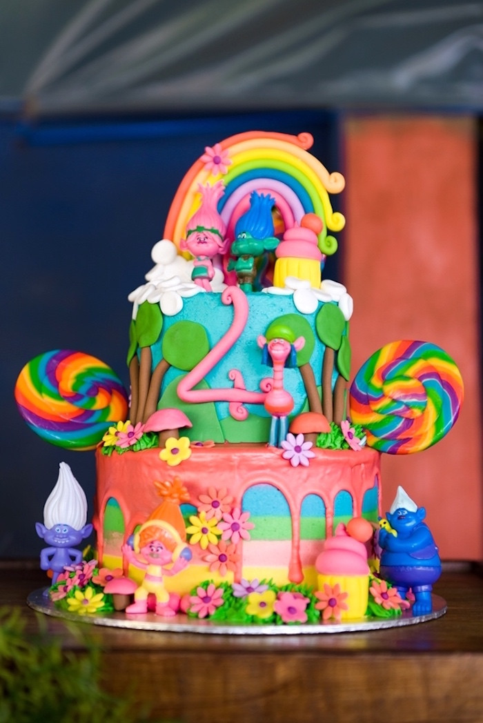 Troll Birthday Cake
 Kara s Party Ideas Trolls Birthday Party