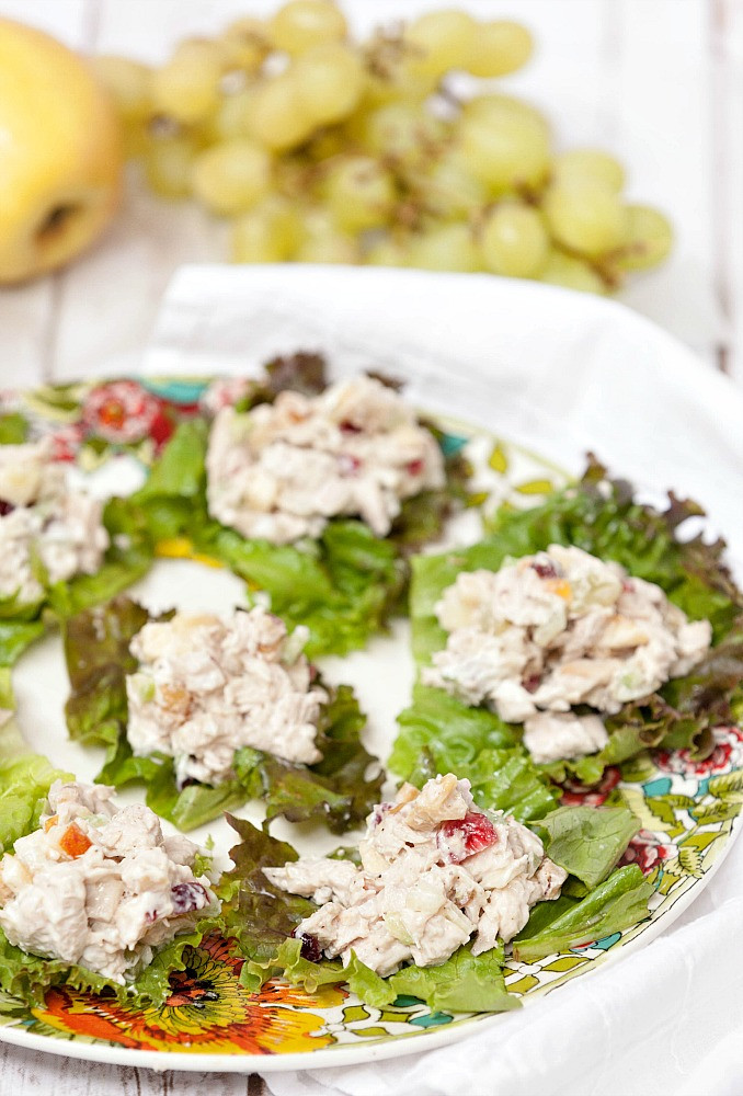 Turkey Salad Recipe
 Healthy Turkey Salad with Grapes Apples & Walnuts