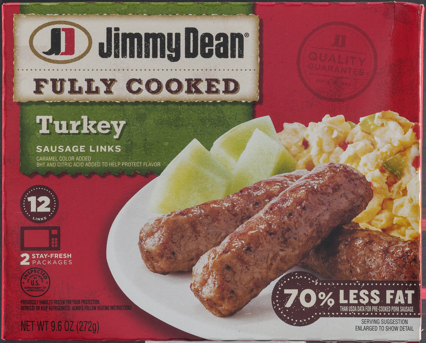 Turkey Sausage Calories
 Jimmy Dean Turkey Sausage Links Nutrition Information