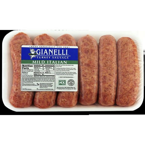 Turkey Sausage Calories
 Mild Italian Turkey Sausage Links – Gianelli Sausage