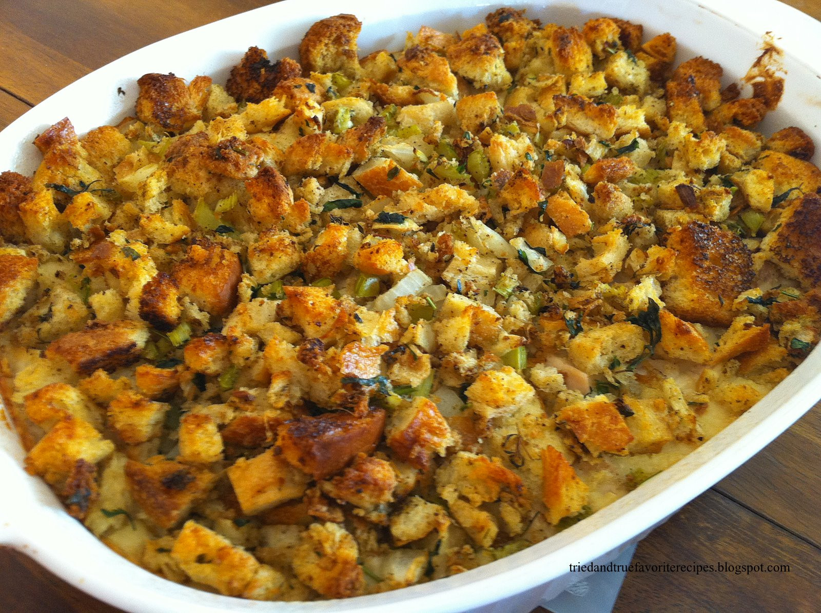 Turkey Stuffing Casserole
 chicken and stuffing bake