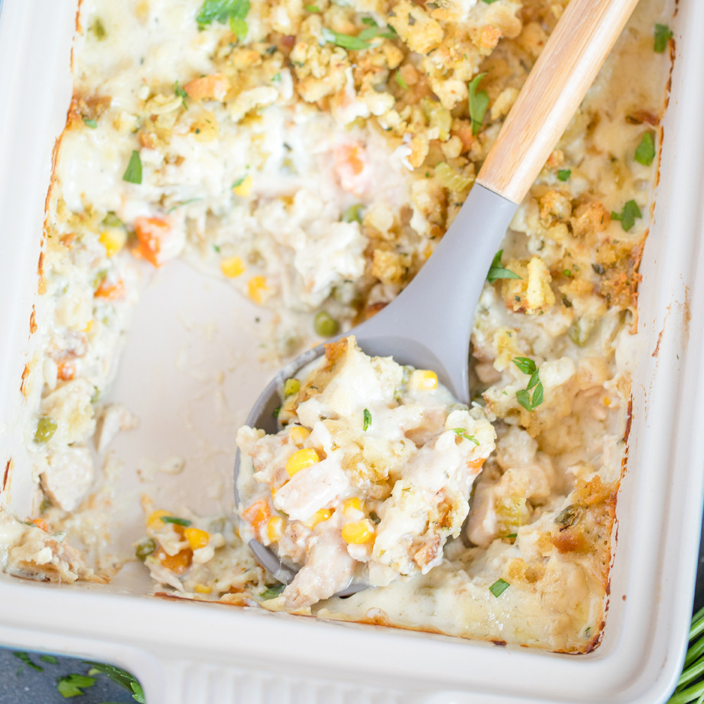 Turkey Stuffing Casserole
 Easy Leftover Turkey Casserole with Stuffing Recipe