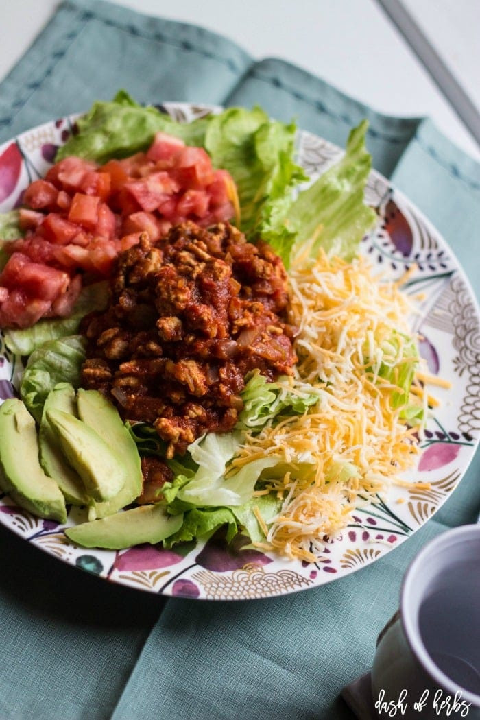 Turkey Taco Salad
 Turkey Taco Salad Dash of Herbs