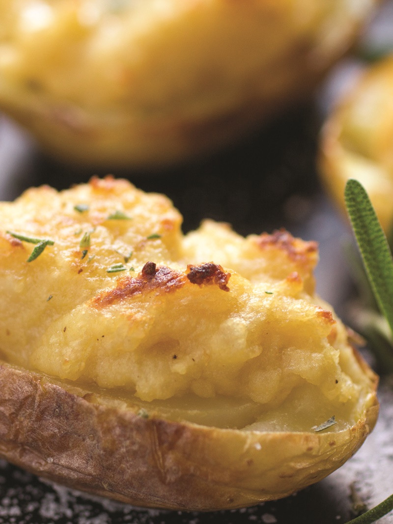 Twice Baked Potato Recipe
 Twice Baked Hummus Potatoes with Rosemary Recipe