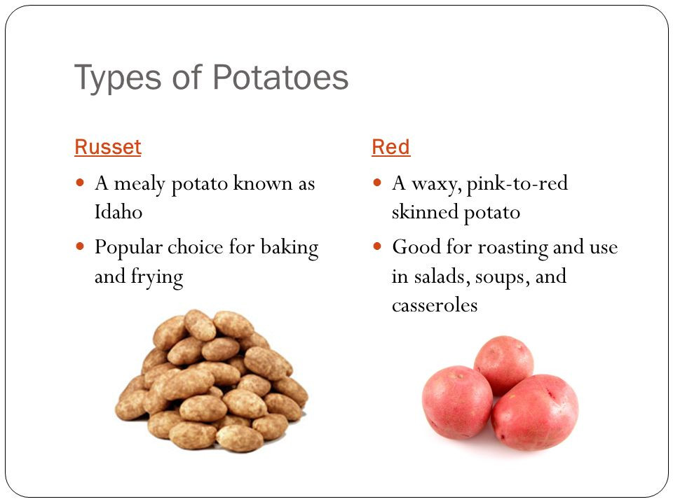 Types Of Potato
 Ve able Basics ppt video online