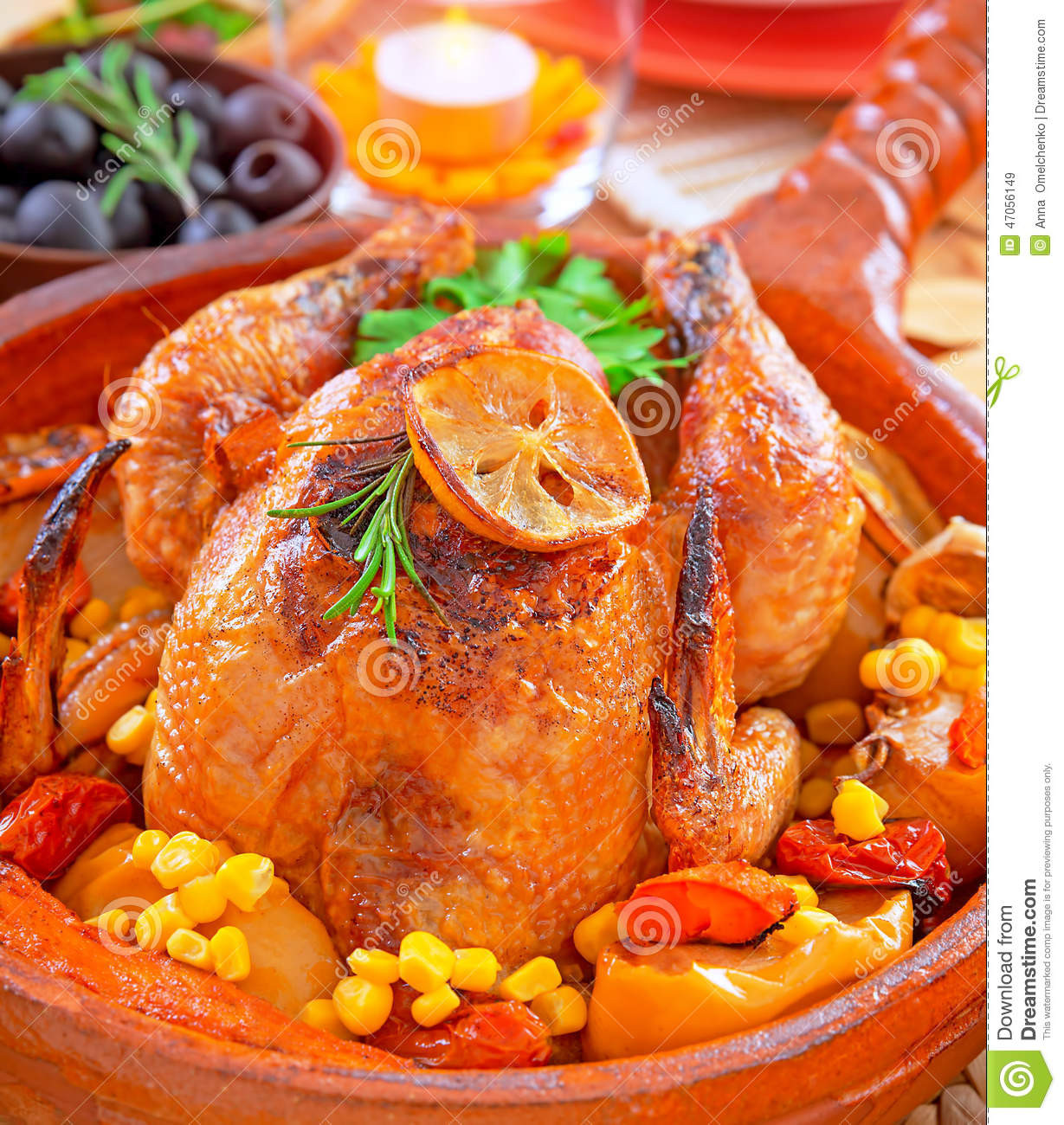 Typical Thanksgiving Dinner
 Traditional Thanksgiving Dinner Stock Image