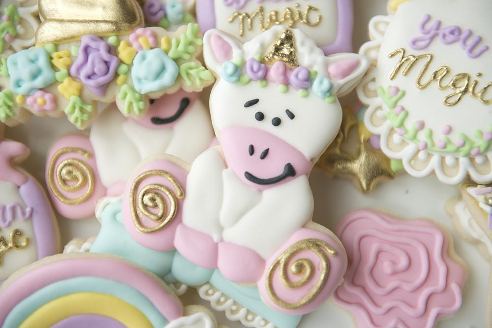 Unicorn Sugar Cookies
 Enchanted Magical Unicorn Birthday Party Sugar Cookies