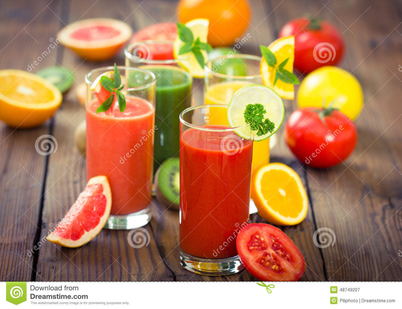 Veg And Fruit Smoothies
 Healthy Fruits And Ve ables Smoothies Stock Image