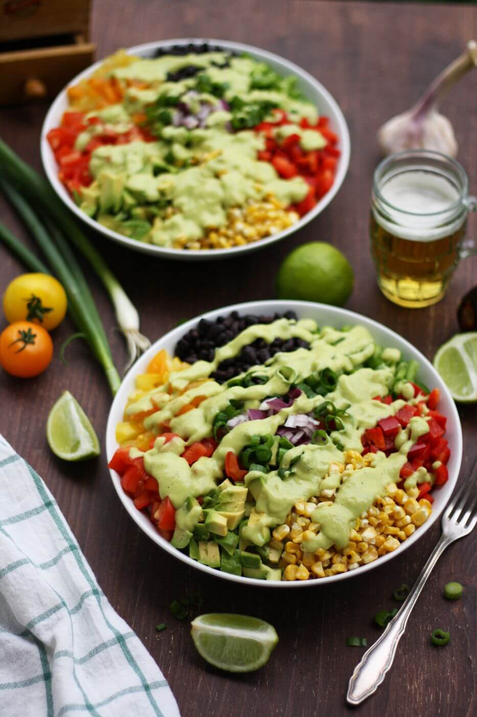 Vegan Avocado Recipes
 Vegan Mexican Chopped Salad with Avocado Dressing • Happy