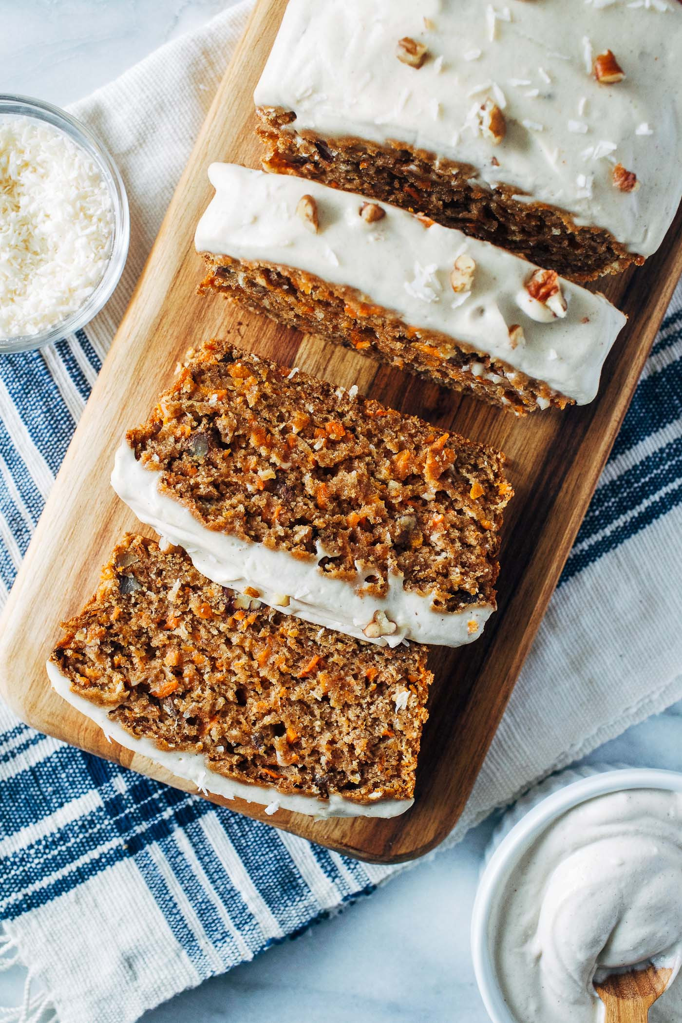 Vegan Banana Cake
 Vegan Banana Carrot Bread with Cashew Cream Cheese Icing